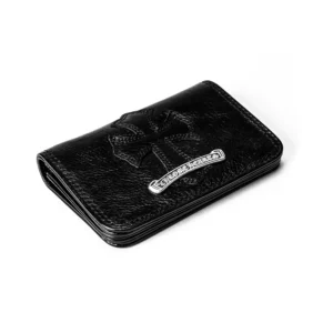 Chrome Hearts Bifold Card Holder With Cross in Black