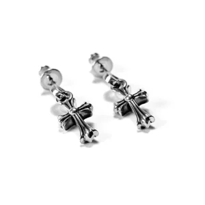 Chrome Hearts Cross Drop Earrings