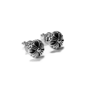 Chrome Hearts Cross Ball Stud Earrings