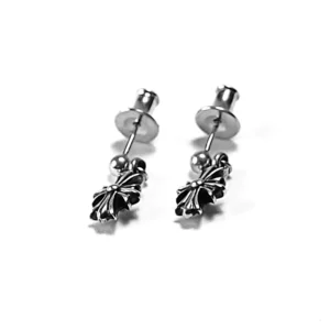 Chrome Hearts Tiny Plus Drop Earrings