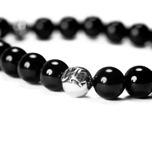 Chrome Hearts Onyx Bead Bracelet