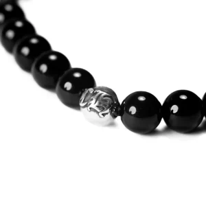 Chrome Hearts Onyx Bead Bracelet