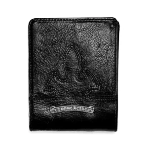 Chrome Hearts Bifold Leather Wallet in Black