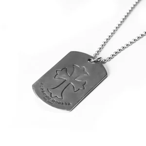 Chrome Hearts Dog Tag With Cross