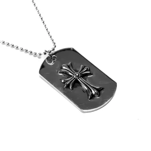 Chrome Hearts Dog Tag With Cross