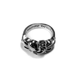 Chrome Hearts Floral Cross Heart Ring