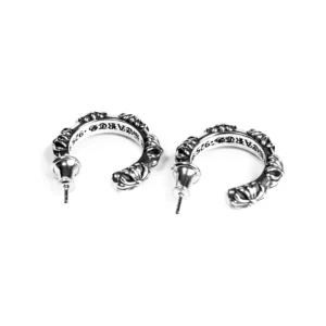 Chrome Hearts Cross Hoop Earrings