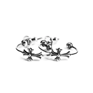 Chrome Hearts Skinny Bangle Cross Earrings