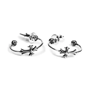 Chrome Hearts Skinny Bangle Cross Earrings