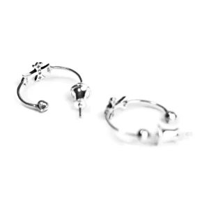 Chrome Hearts Skinny Bangle Cross Earrings