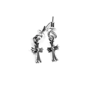 Chrome Hearts Cross Drop Earrings