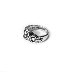 Chrome Hearts Floral Cross Heart Ring