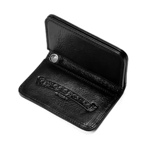 Chrome Hearts Bifold Card Holder With Cross in Black