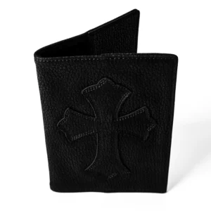 Chrome Hearts Passport Holder With Cross In Black