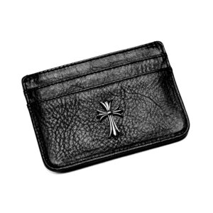 Chrome Hearts Leather Card Holder With Cross