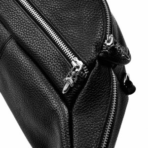 Chrome Hearts Leather Slinger Belt Bag in Black