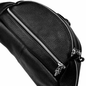 Chrome Hearts Leather Slinger Belt Bag in Black