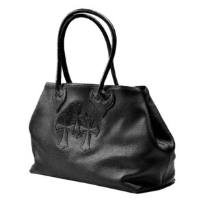 Chrome Hearts Leather Handbag With Crosses