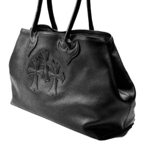 Chrome Hearts Leather Handbag With Crosses