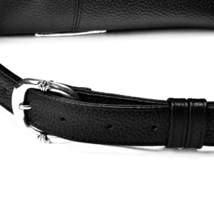 Chrome Hearts Leather Slinger Belt Bag in Black