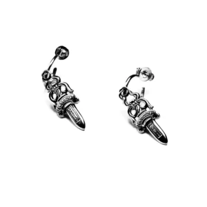 Chrome Hearts Dagger Hoop Earrings