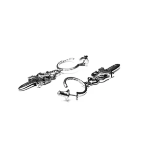 Chrome Hearts Dagger Hoop Earrings