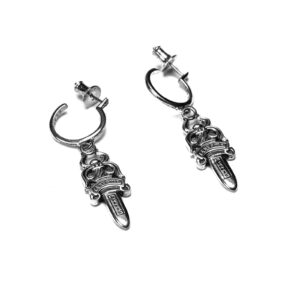 Chrome Hearts Dagger Hoop Earrings