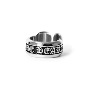 Chrome Hearts Scroll Label Ring