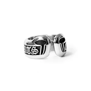 Chrome Hearts Scroll Label Ring